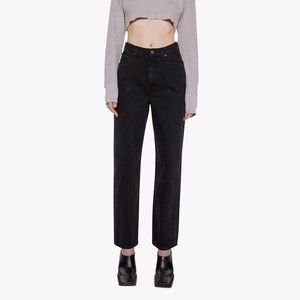 Mother Denim High Waist Black Denim: Snacks